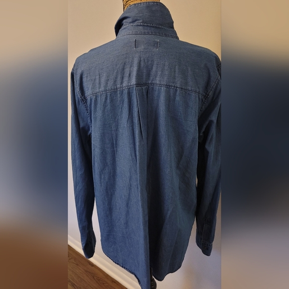 Denim Button Down Top - Picture 2 of 4